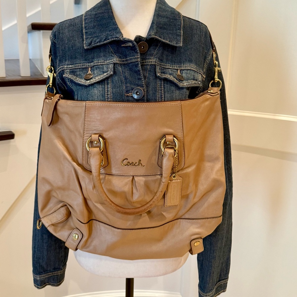 COACH "Ashley" Gold Metallic Leather Bag